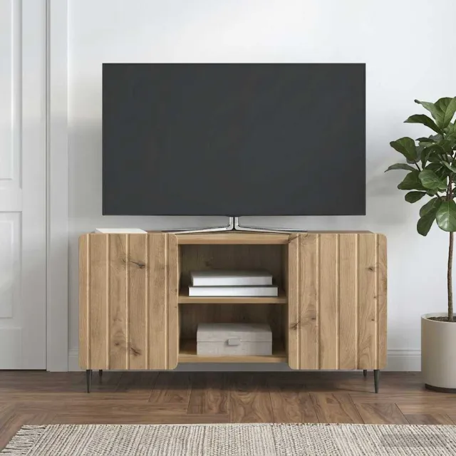 vidaXL TV-kast 102 x 34,5 x 52 cm Artisanaal eiken Bewerkt hout Bruin