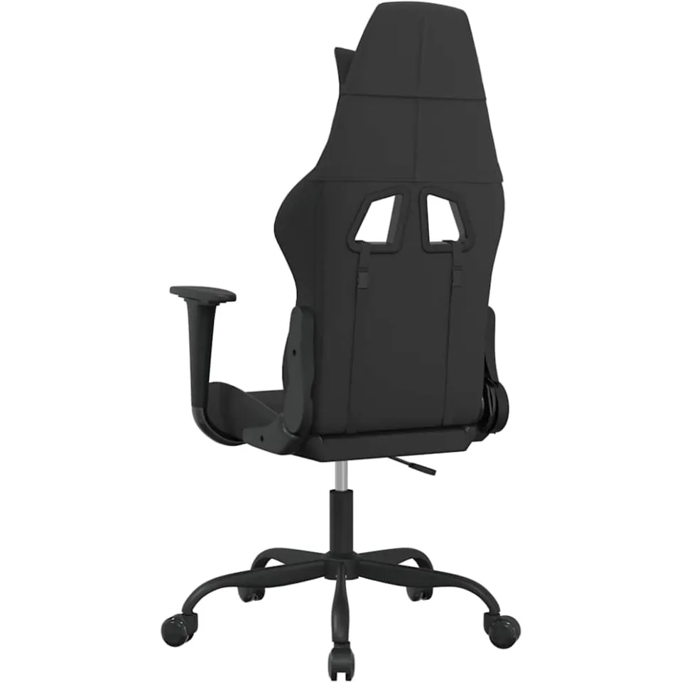 vidaXL Massage gamestoel stof zwart en taupe, foto 4