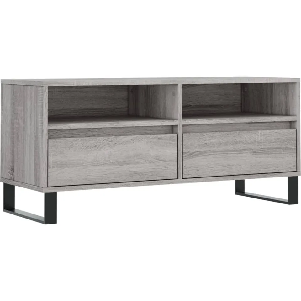 vidaXL Tv-meubel 100x34,5x44,5 cm bewerkt hout grijs sonoma eikenkleur, foto 3
