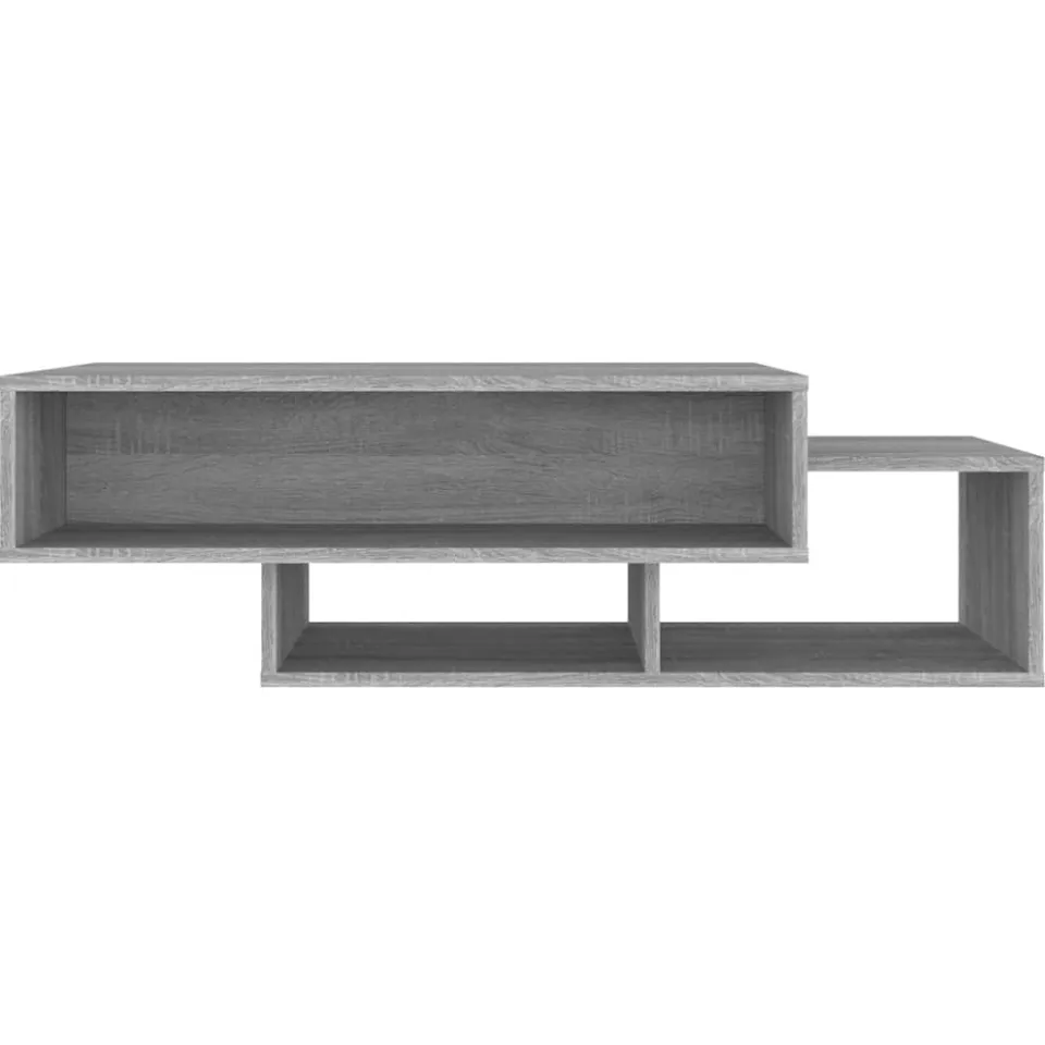 vidaXL Salontafel 105x55x32 cm bewerkt hout grijs sonoma eikenkleurig