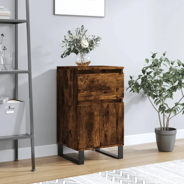 vidaXL Dressoir 40x35x70 cm bewerkt hout gerookt eikenkleurig, foto 2