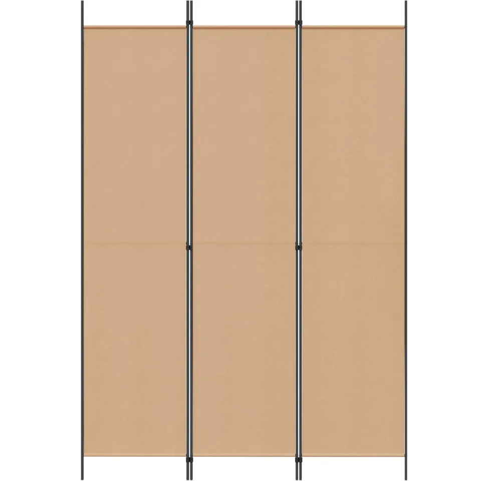 vidaXL 3-Panel Room Divider Beige 150 x 220 cm Stof