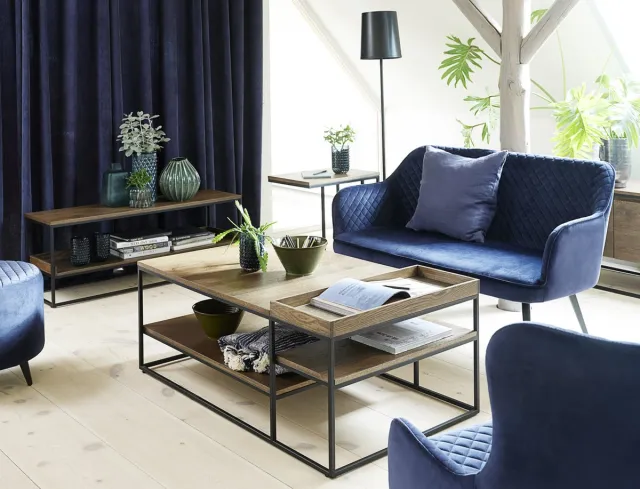 Giga Living Salontafel Rivoli Smoked 70x120 cm - Giga Living Donker eiken