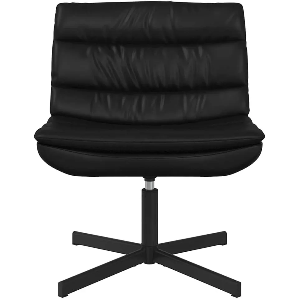 vidaXL Draaistoel Zwart 63 x 75 x 76 cm Kunstleer
