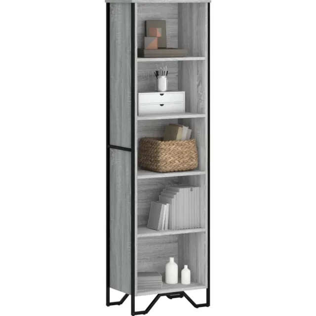 vidaXL Boekenkast 50x31x169 cm bewerkt hout grijs sonoma eikenkleurig
