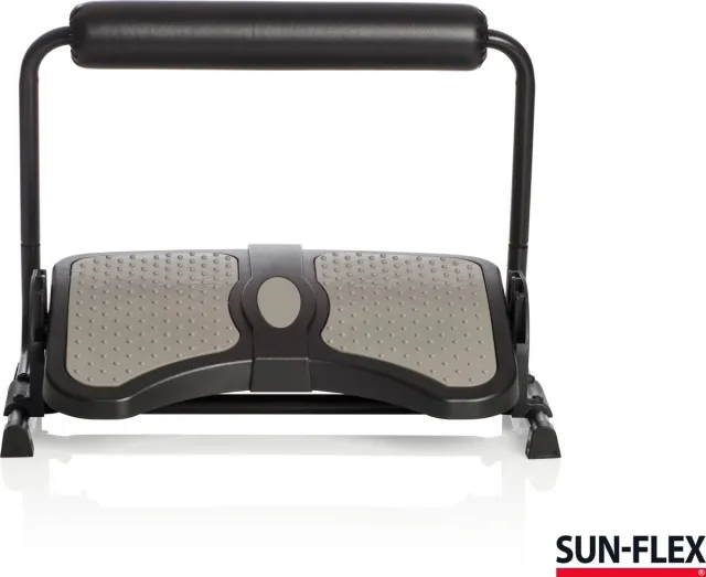 Sun-Flex ®Footrest ergonomische voetensteun - uniek gepatenteerd ontwerp - met zachte beensteun - Zweedse kwaliteit Zwart,grijs
