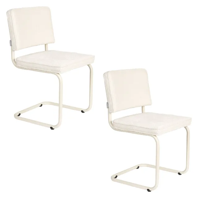 Zuiver Ridge Soft eetkamerstoel wit