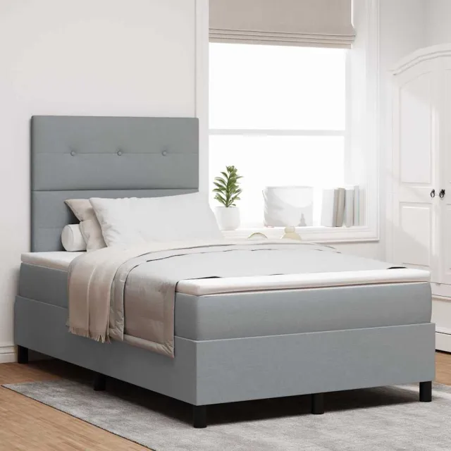 vidaXL LED Box Spring Bed met matras Roze 120 x 190 cm Fluweel
