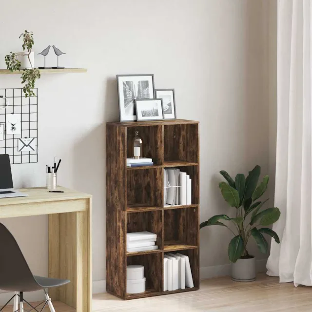 vidaXL Boekenkast 66x30x130 cm bewerkt hout gerookt eikenkleurig, foto 2