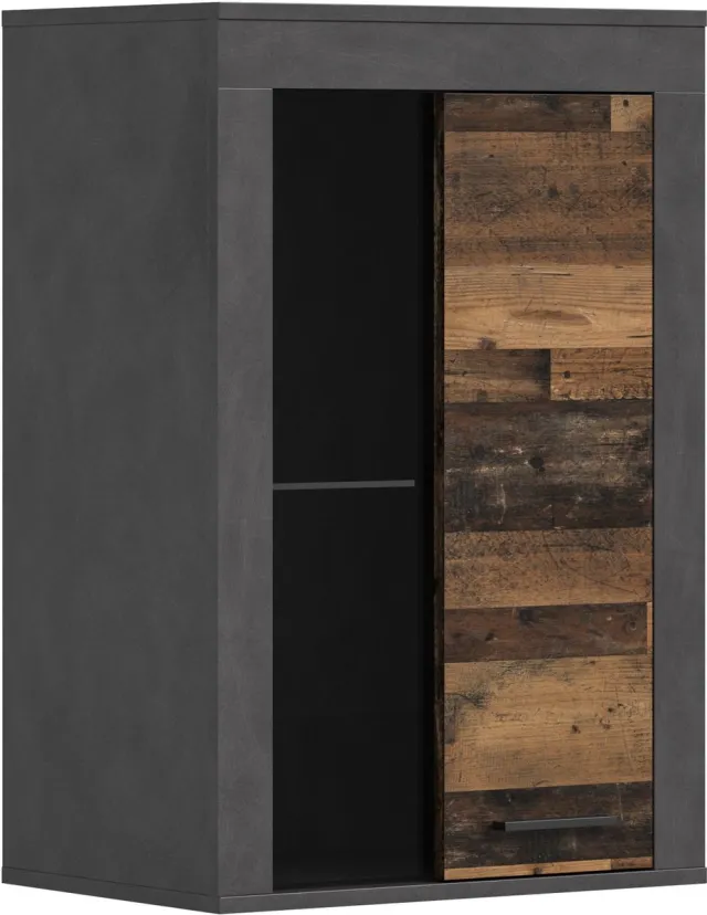 Xonox.Home Vitrinekast Jam Matera replica / Oude houten replica B/H/D: 184x60x35 cm Naturel