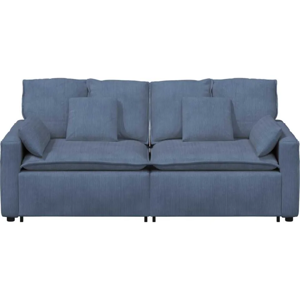 vidaXL Modulaire bank met kussens blauw, foto 4