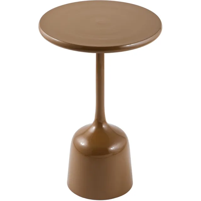 Woonexpress Bijzettafel Pollie Metaal Bruin - Rond Design Salontafel