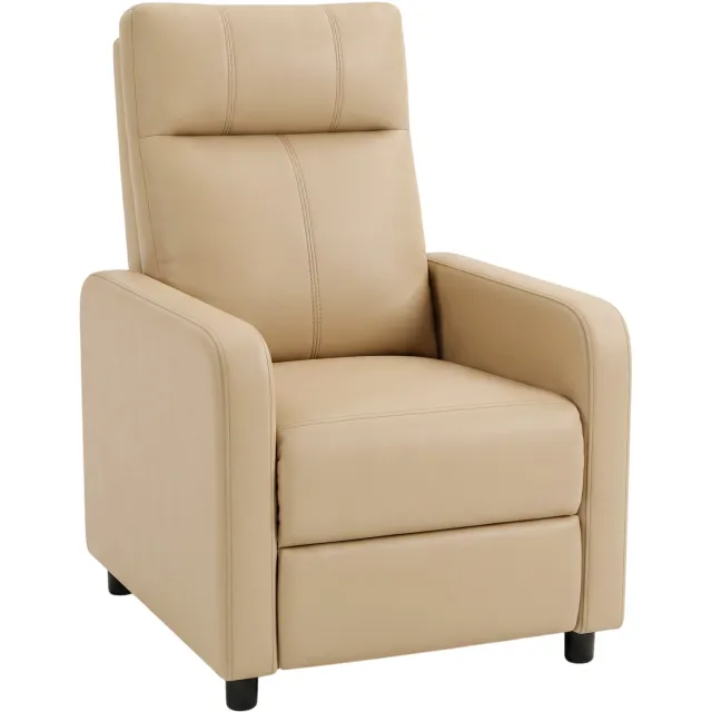 Homcom Sofa Recliner-PU-91 x 67 x 100 cm-Beige
