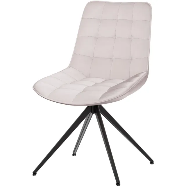 HOMAVO YZ4 Stoelenset – 2 stuks – Eetkamerstoelen 360° draaibaar – Modern & Comfortabel – 53x62x85,5 cm – Beschikbaar in meerdere kleuren en materialen Wit-Velvet