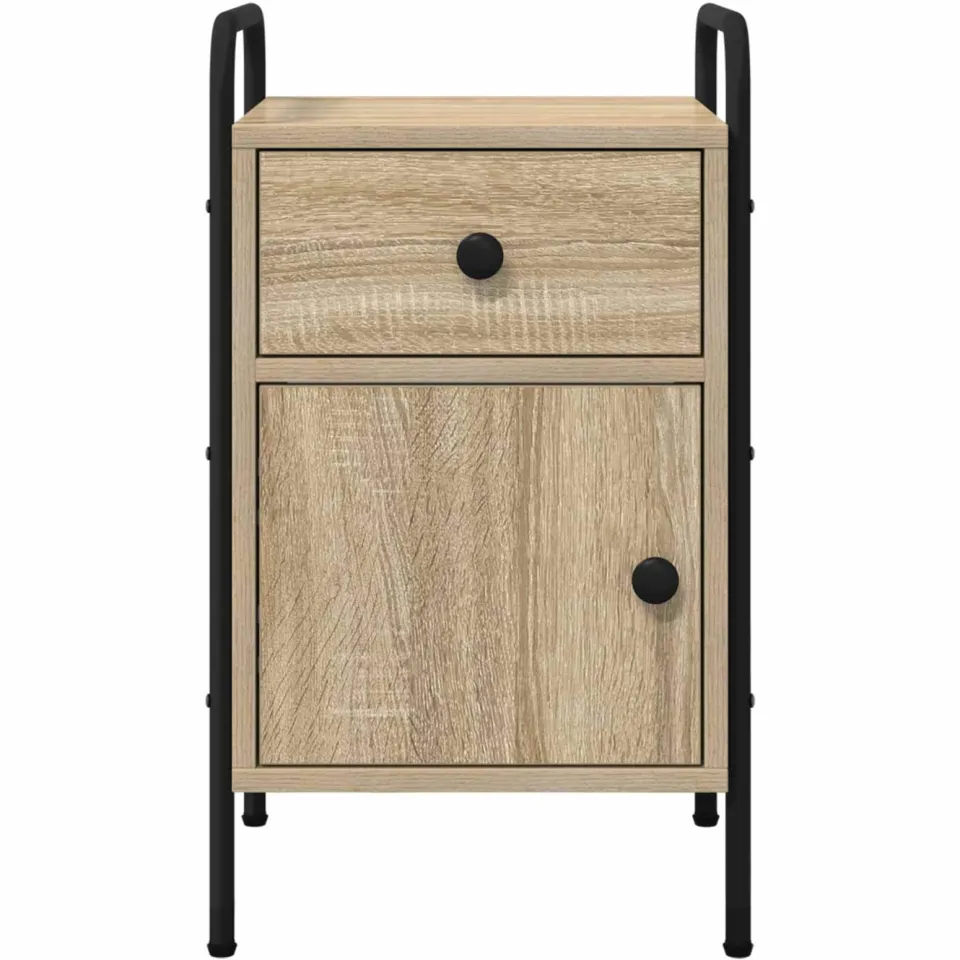 vidaXL Nachtkastje Sonoma Eiken 35 x 36,5 x 61 cm Bewerkt hout, foto 4
