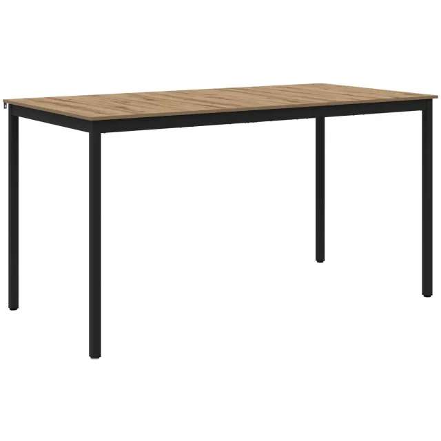 vidaXL Staande - Bartafel - Bewerkt - hout - Rechthoekig artisanaal eikenkleurig