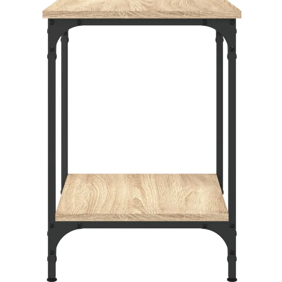vidaXL Salontafel 40x40x55 cm bewerkt hout sonoma eikenkleurig Bruin