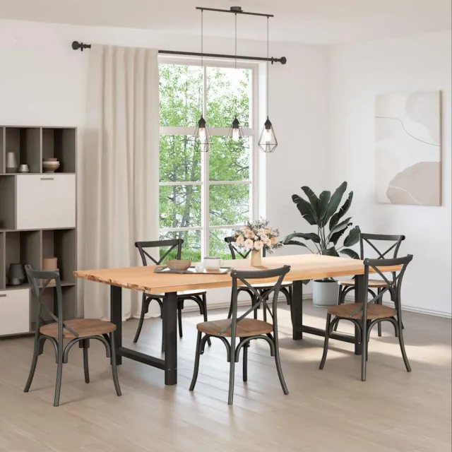 vidaXL Eettafelpoten 2 st 100x(72-73) cm staal zwart