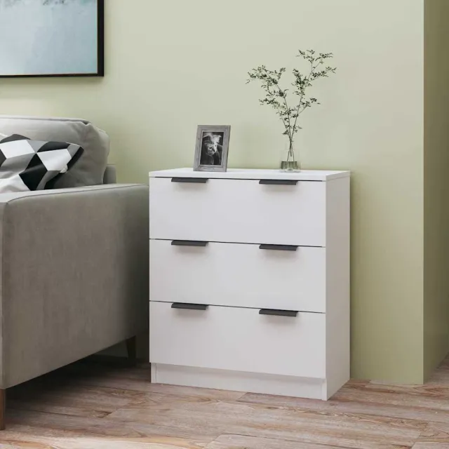 vidaXL Dressoir 60x30x70 cm bewerkt hout wit, foto 2