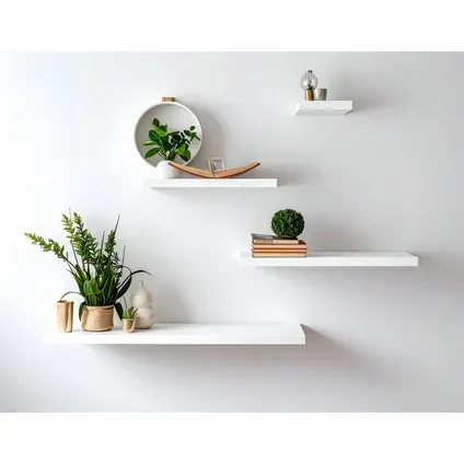Duraline Wandplank Xl4 Wit Lak 38mm 80x23,5cm, foto 2
