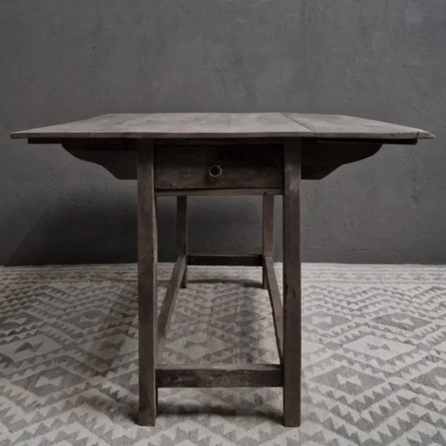 luksa home collection LUKSA| KLAPTAFEL| BIJZETTAFEL| HOUTEN TAFEL| LANDELIJK BRUIN/GRIJS