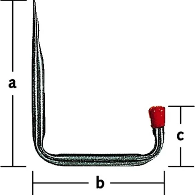 Hang Er Aan Ophanghaak 8501 wandhaak staal verzinkt 213x105x85mm ( a 1 st ) Rood