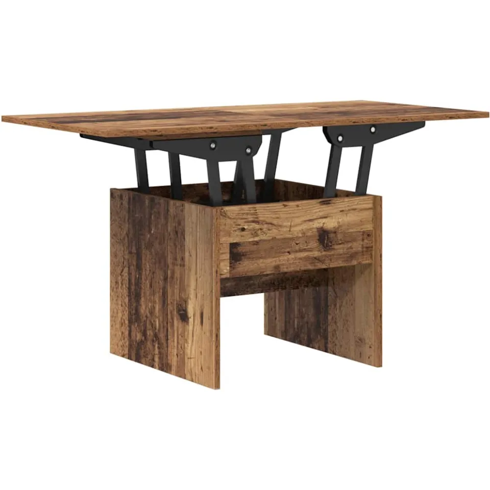 vidaXL Salontafel Oud Hout 55 x 54,5 x 45 cm Bewerkt hout bruin, foto 3