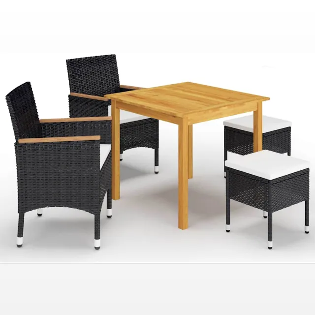 vidaXL 5-delige Tuinset zwart, foto 2