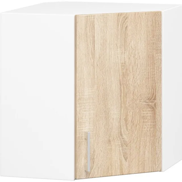 Akord Hoek Keukenkast modulaire LIMA W60/60 / Hangkast / Bovenkast / AKORD Furniture Factory / Wit - Sonoma Eik / 60 x 58 x 30,5 cm