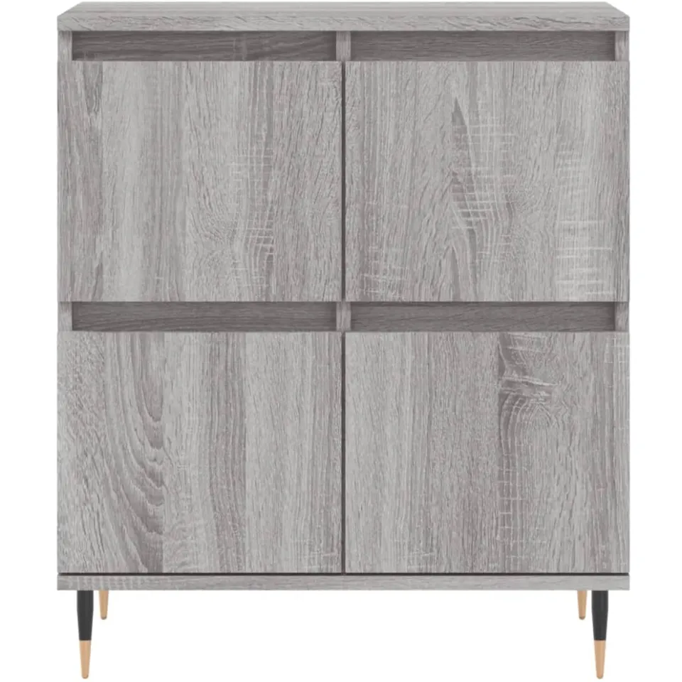 vidaXL Dressoir 60x35x70 cm bewerkt hout grijs sonoma eikenkleurig