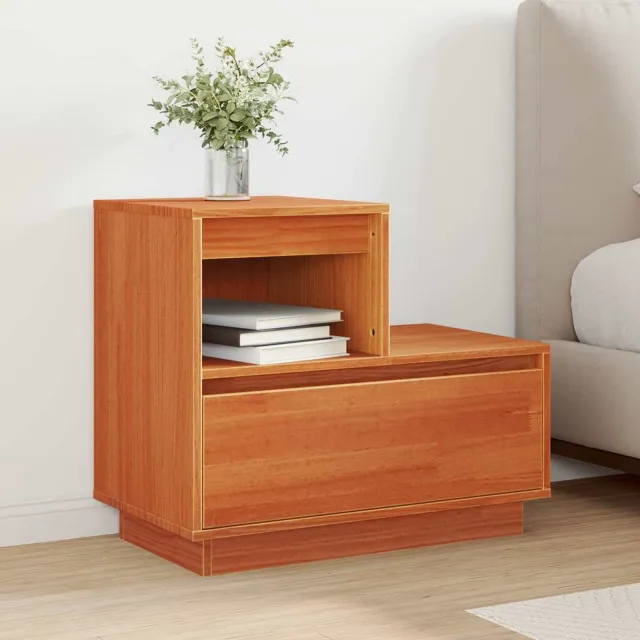 vidaXL Nachtkastje 2 st Wasbruin 60 x 34 x 51 cm Bewerkt hout bruin, foto 4