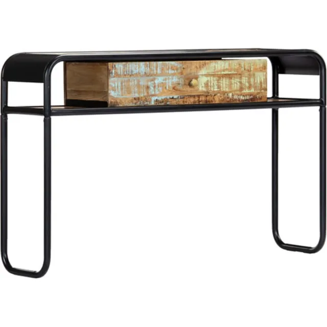 vidaXL Wandtafel - 118x30x75 - cm - massief - gerecycled - hout Multikleur