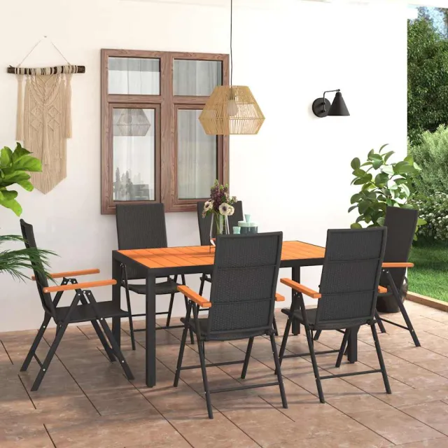 vidaXL 7-delige Tuinset zwart en bruin, foto 2
