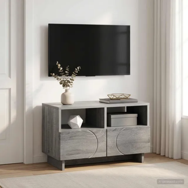 vidaXL TV-standaard 60 x 34.5 x 40 cm Grijs Sonoma Bewerkt hout, foto 2