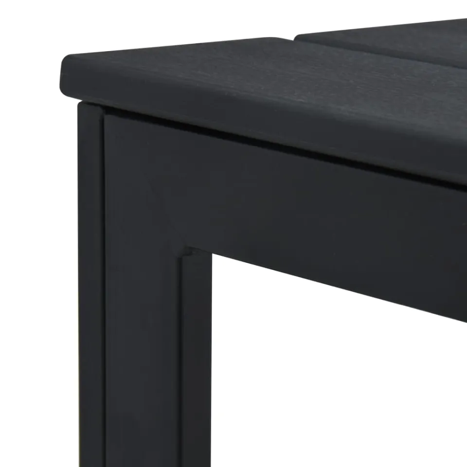 vidaXL Salontafel hout-look 78x78x74 cm HDPE zwart, foto 3