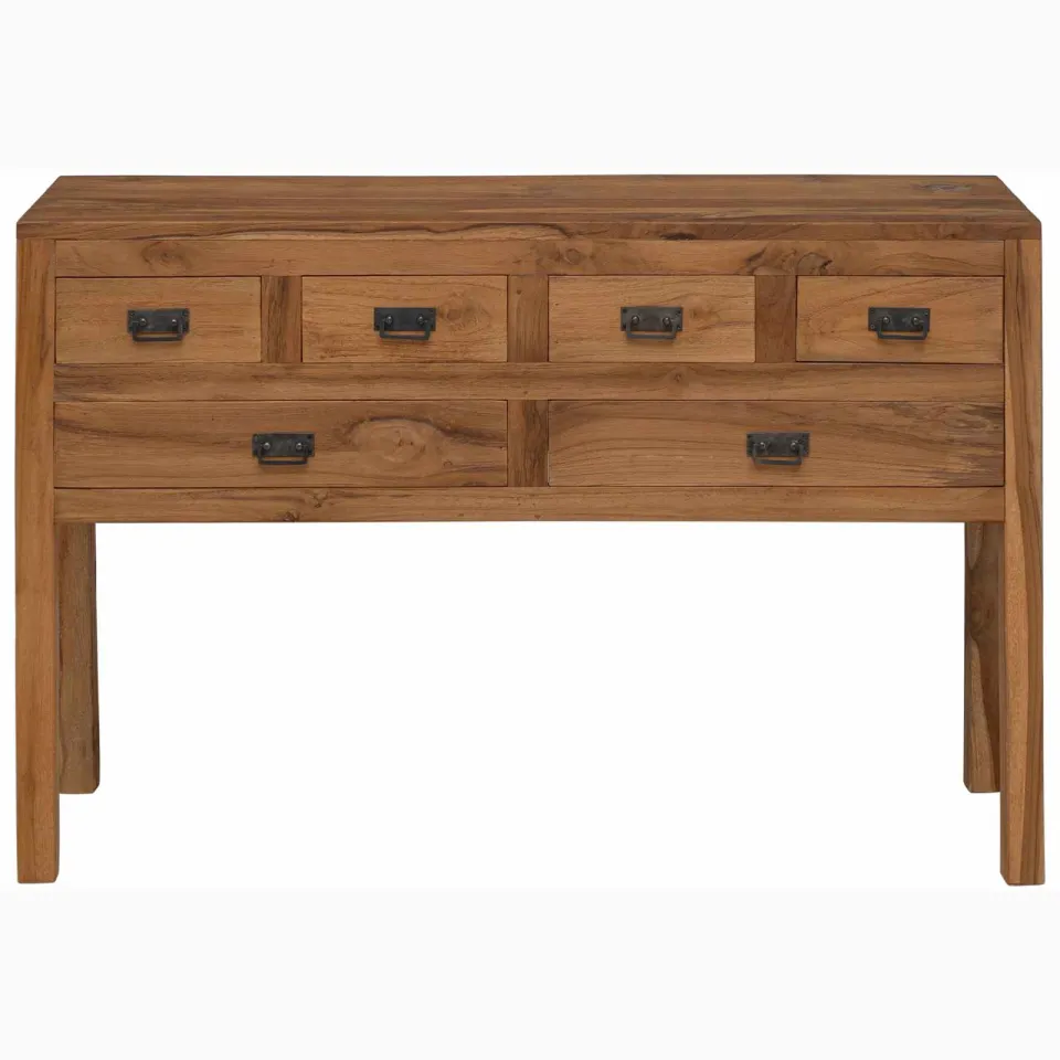 vidaXL Dressoir Naturel 110 x 35 x 75,5 cm Massief Teakhout, foto 2