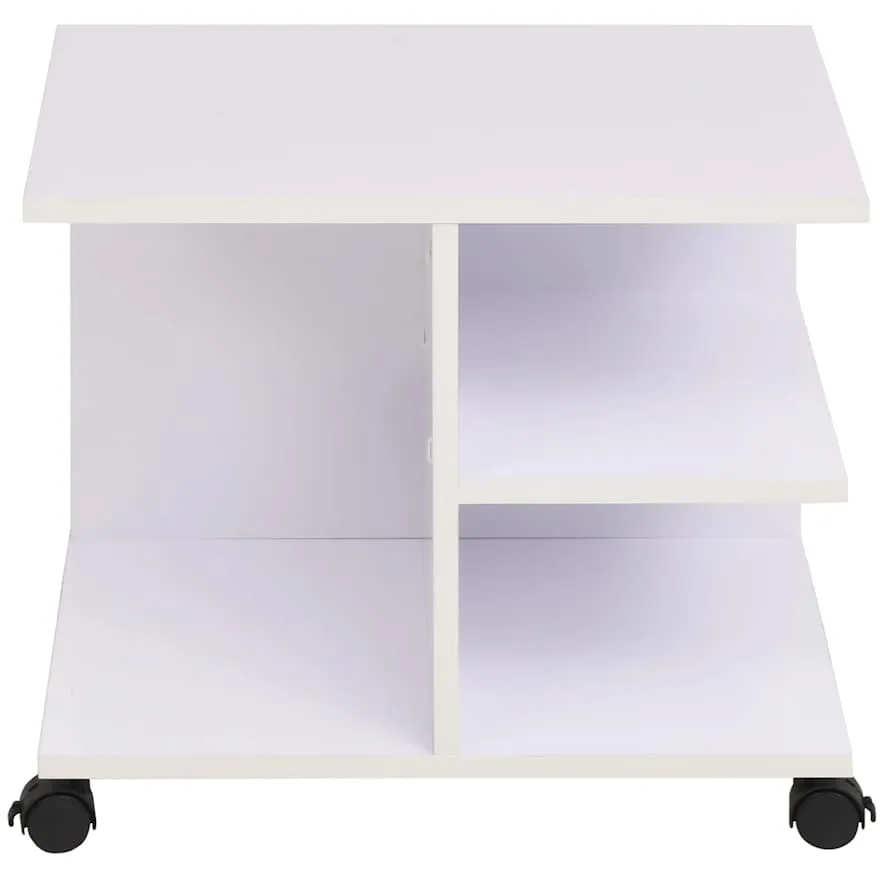 vidaXL Plankenkast verrijdbaar 50x35x42 cm wit, foto 2