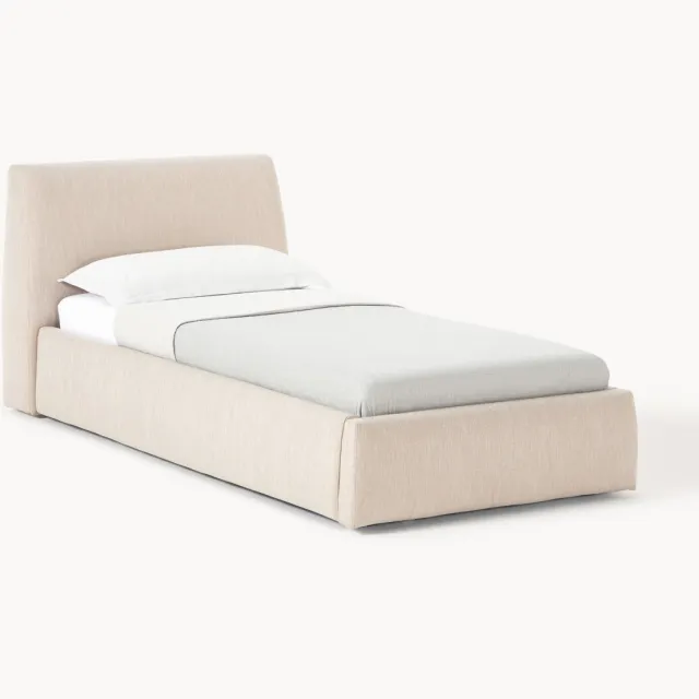 Westwing Collection Eenpersoonsbed Cloud beige