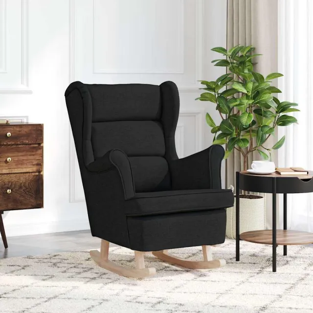 vidaXL Schommelstoel 74x90x102 cm stof zwart