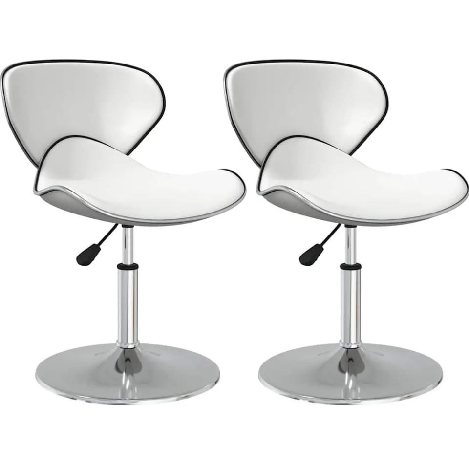 vidaXL Eetkamerstoelen 2 st kunstleer wit, foto 3