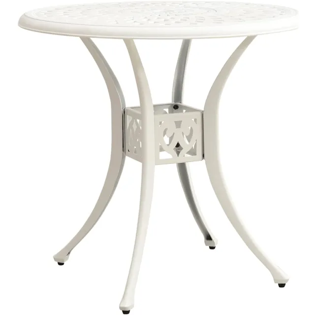 vidaXL Tuintafel 78x78x72 cm gietaluminium wit