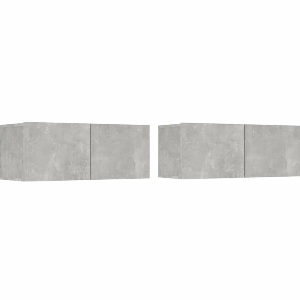 vidaXL 6-delige Tv-meubelset bewerkt hout betongrijs