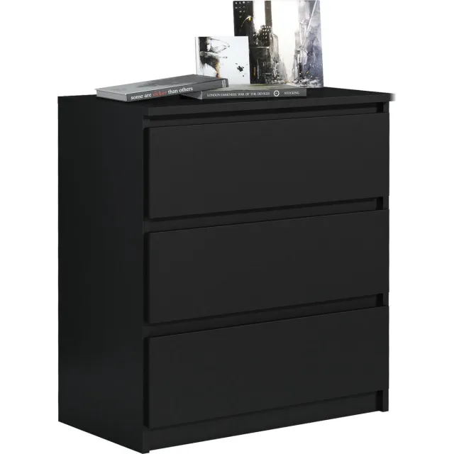 Promeubels Pro-meubels - Ladekast Norton - Zwart mat - 70cm - lades - Commode Zwart/mat