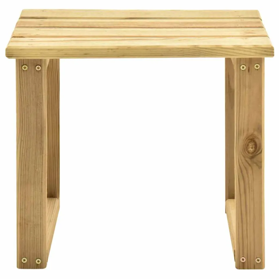 vidaXL Bijzettafel voor ligbed 30x30x26 cm geïmpregneerd grenenhout groen, foto 2