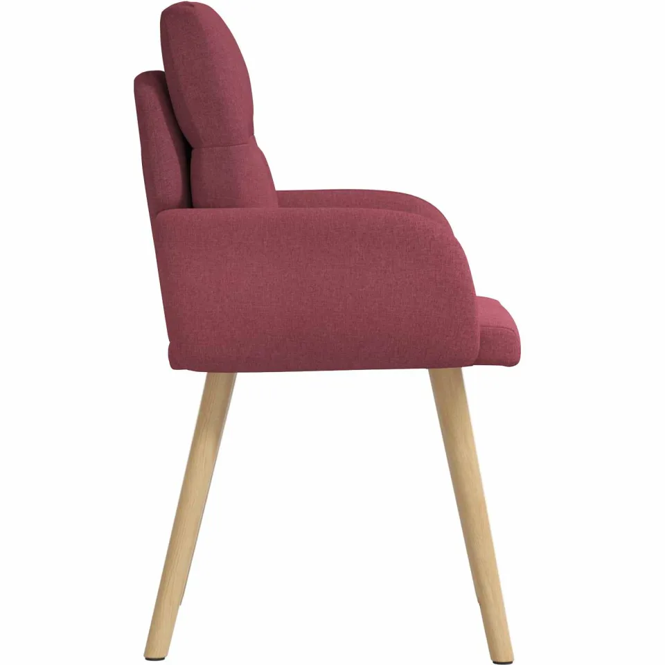 vidaXL Eettafelstoelen 4 st Stof Wijnrood 60 x 56 x 93 cm, foto 4