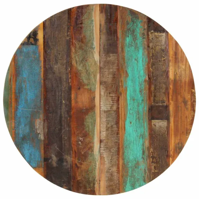 vidaXL Tafelblad rond 15-16 mm 80 cm massief gerecycled hout Meerkleurig