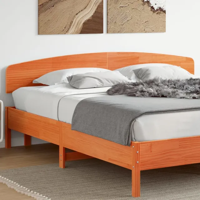 vidaXL Hoofdbord 200 cm massief grenenhout wasbruin bruin