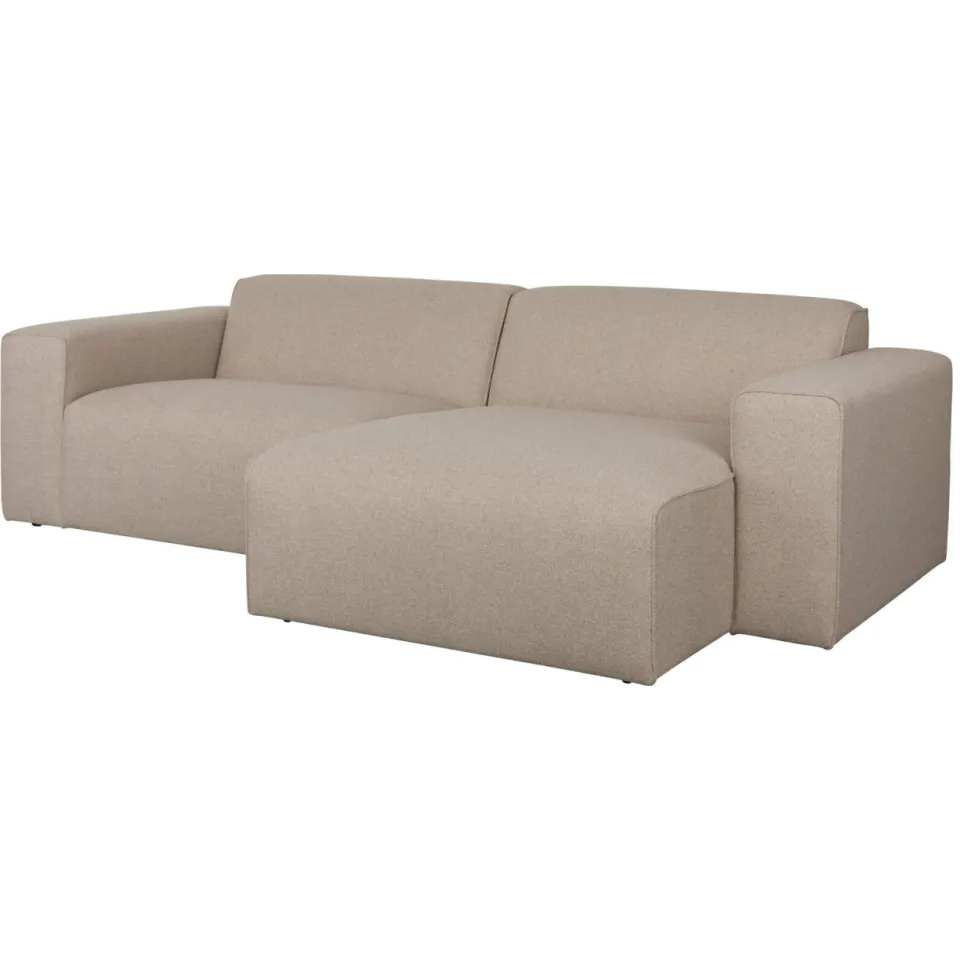 Zuiver hoekbank rechts Sofa Milka - cappuccino