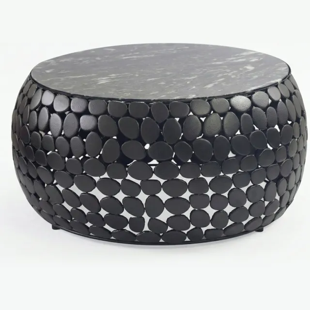 Wohnling Salontafel zwart marmer 65x65 cm - WL7.358 Zie omschrijving