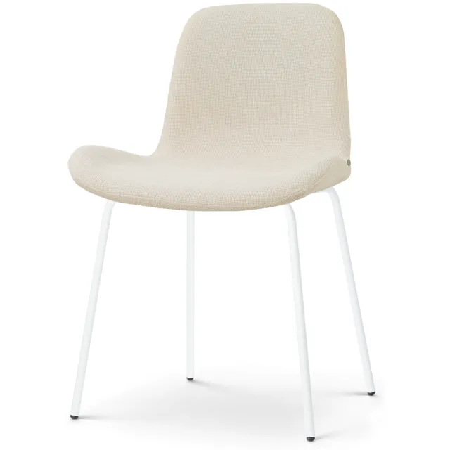 Nolon Nora-Fé eetkamerstoel cottonbeige - wit onderstel